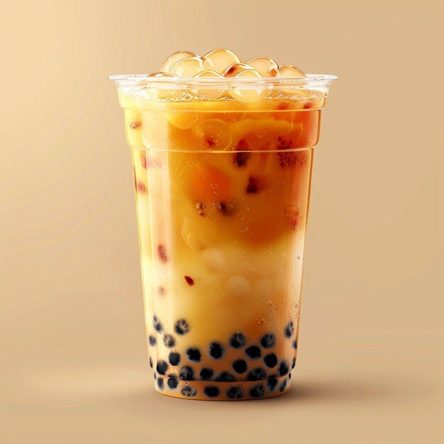 Mango Milktea with tropical sweetness and creamy milk tea